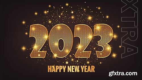 Vector happy new year 2023 text effect