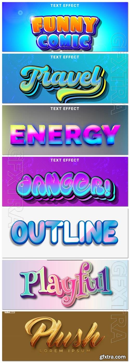 Vector editable text effect, font style vol 13