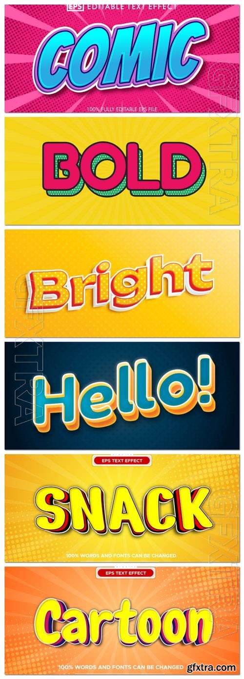 Vector editable text effect, font style vol 2