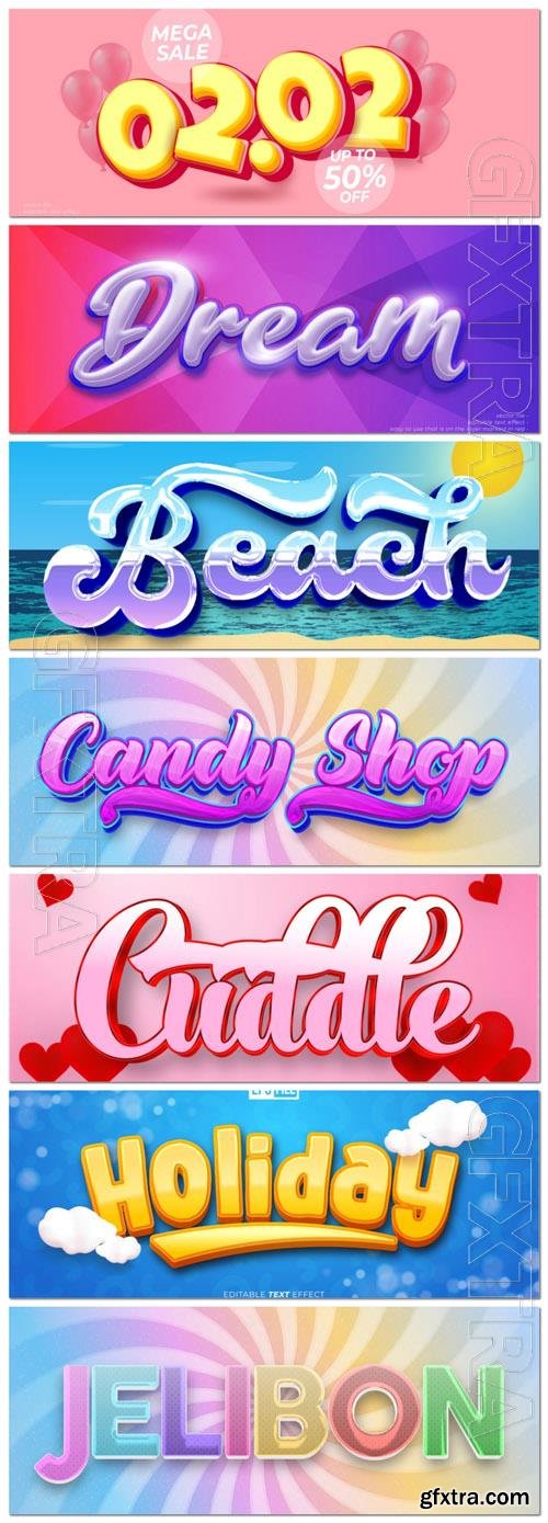 Vector editable text effect, font style vol 4