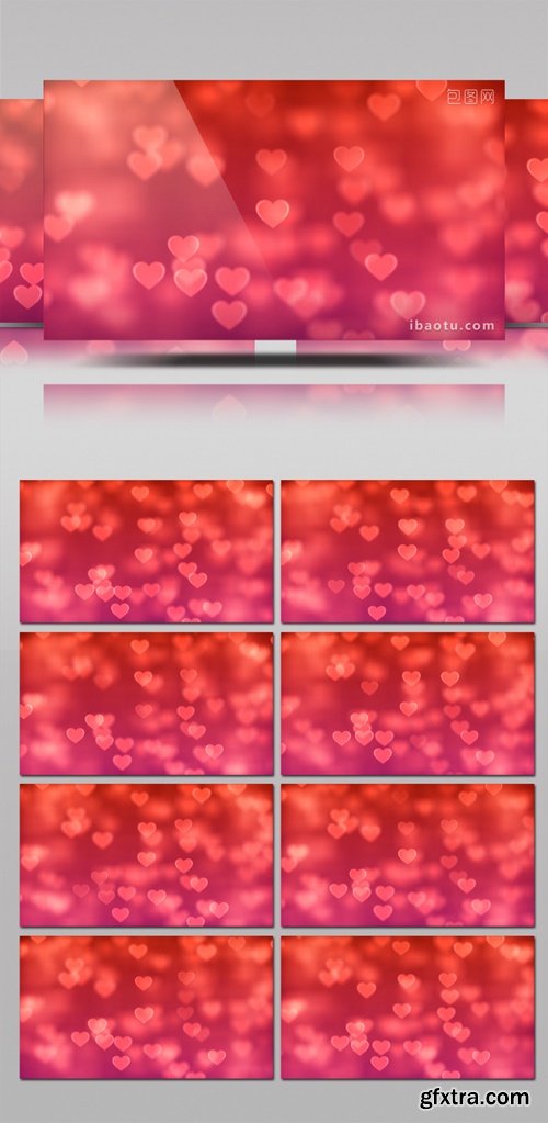 Red Love Particles Fluttering Flashing Loop Background HD Video 536712