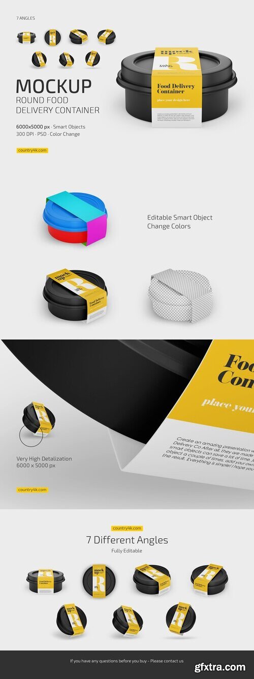 Creativemarket - Round Food Delivery Container Mockup 10981908