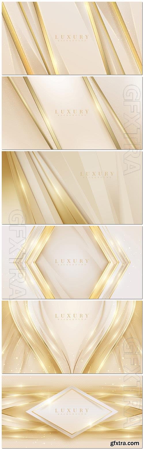 Vector luxury background with golden light effect and bokeh