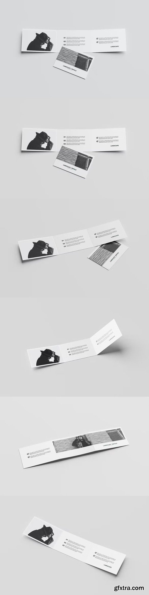 A4 Landscape Trifold Brochure Mockup