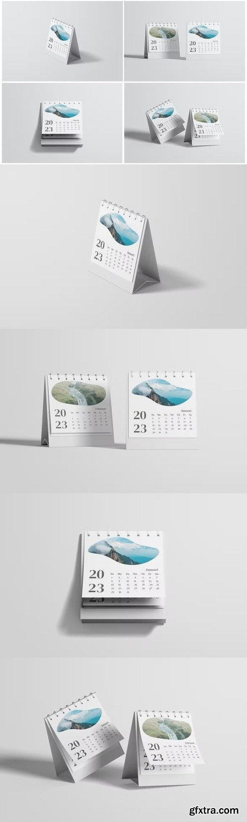 Square Desk Calendar Mockup