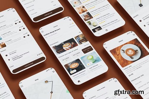 Coffee Shop, Barista Delivery & Cafe Store App UI EX545L6