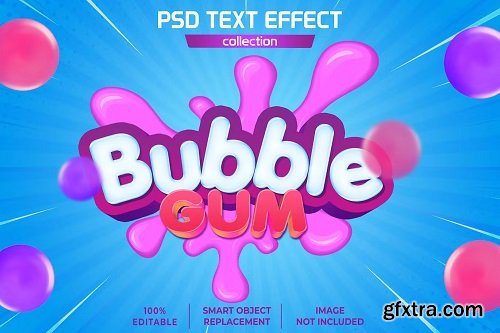 Bubble Gum Splash Text Effect