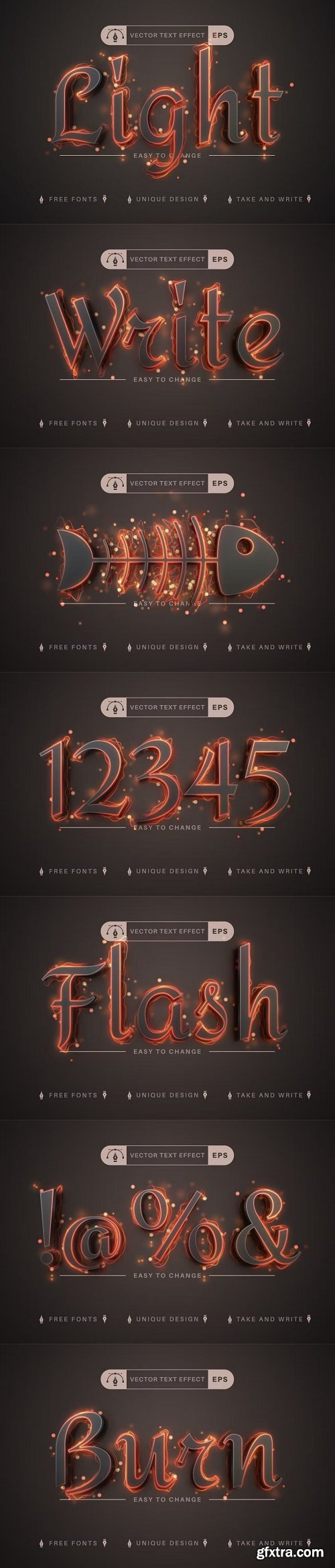 Fire Light - Editable Text Effect, Font Style
