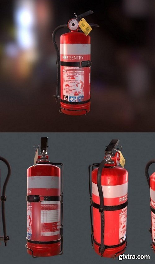 Fire Extinguisher 3D Model