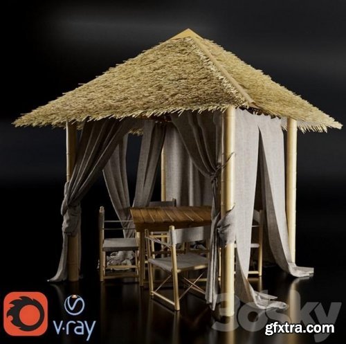 Gazebo of bamboo