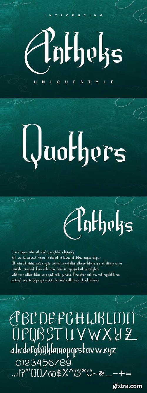 Antheks - Unique Font