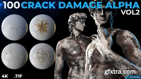 Artstation - 100 Crack Damage Alpha Vol 2