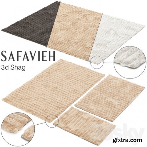 SAFAVIEH 3D SHAG SET