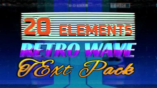 MotionArray - Retro Wave Text Pack 5 - 1284391