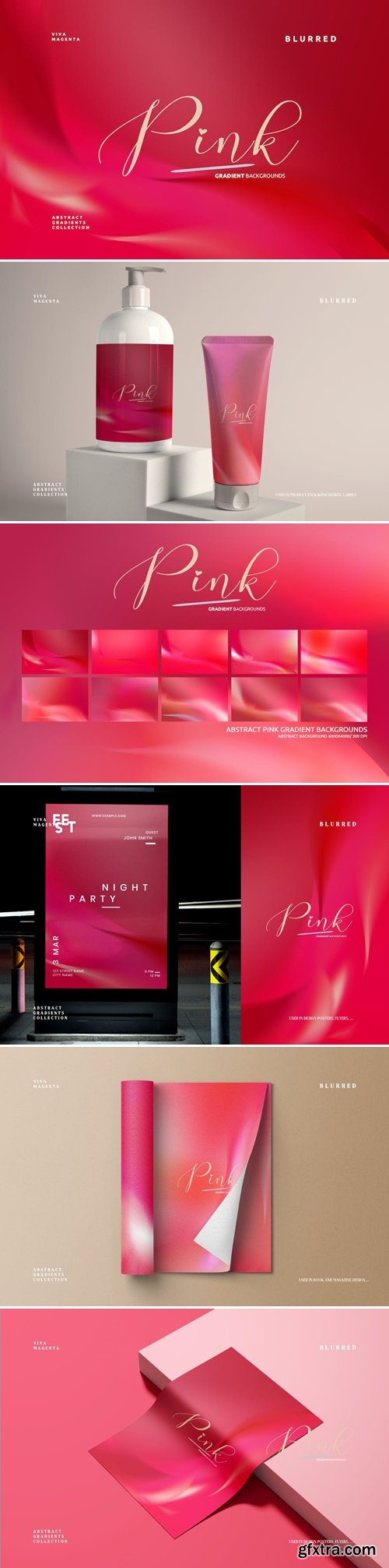 Abstract Pink Gradient Backgrounds YGNLX23