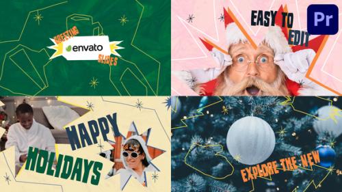 Videohive - Xmas Greeting Slides | Premiere Pro MOGRT - 42477017 - 42477017