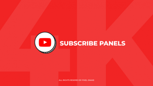 Videohive - Youtube Subscribe Panels 4K - 42485312 - 42485312