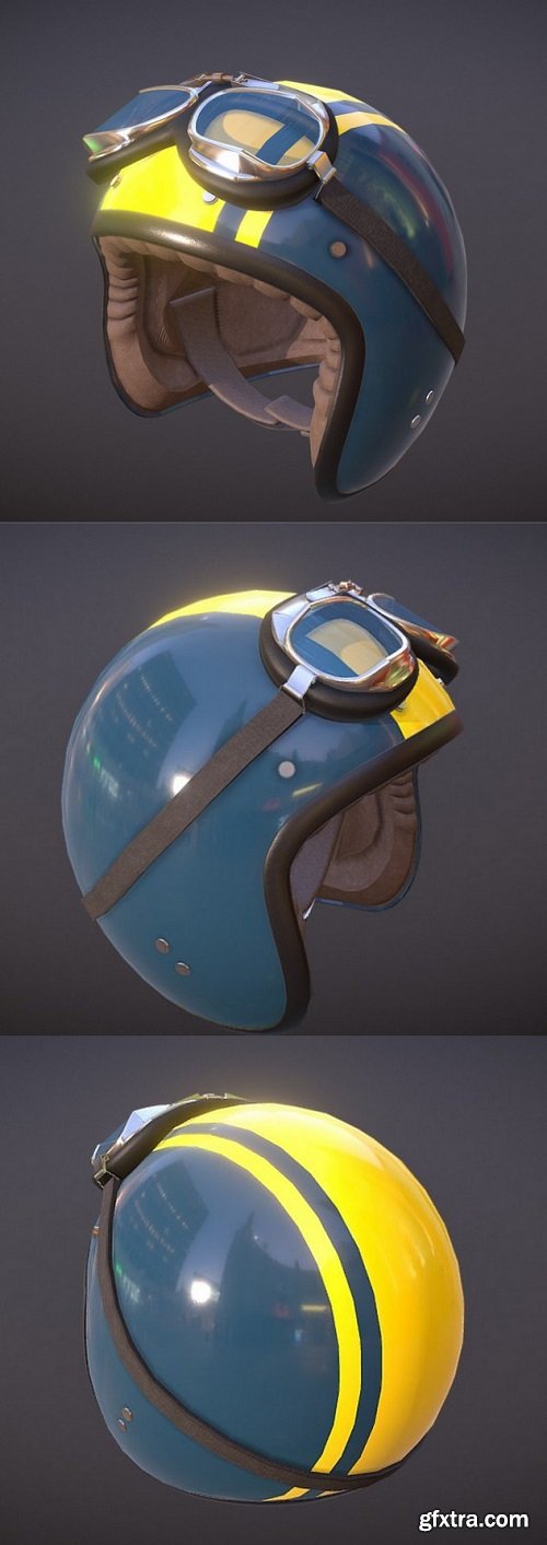 vintage agv helmet 3D Model