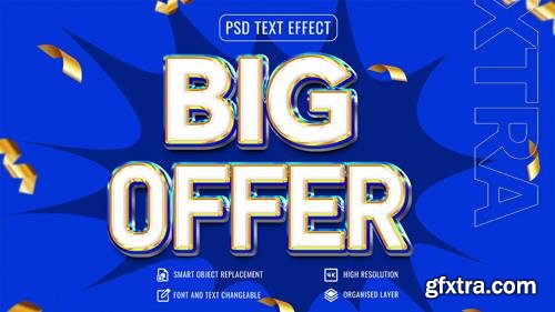 Psd shiny big offer 3d text effect