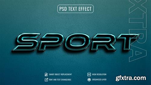 Psd dark sport text effect