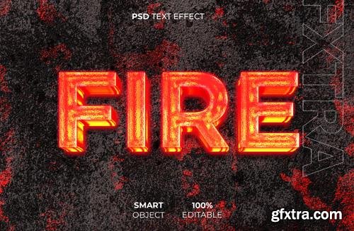 Psd fire 3d editable text effect