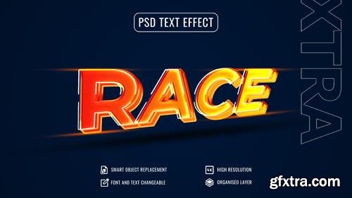 Psd speed race 3d text effect