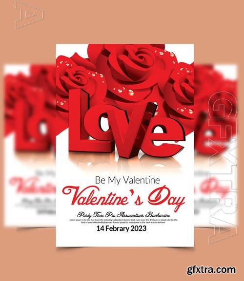 PSD happy valentine day party flyer vol 3