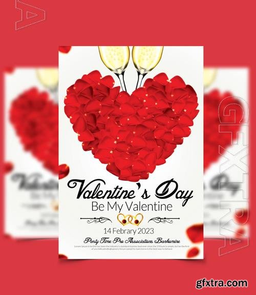 PSD happy valentine day party flyer vol 8