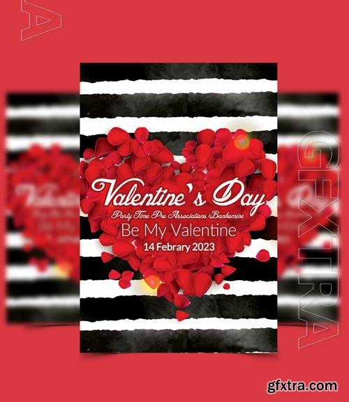 PSD happy valentine day party flyer vol 7