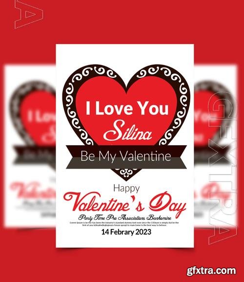 PSD happy valentine day party flyer vol 6