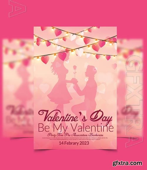 PSD happy valentine day party flyer vol 9