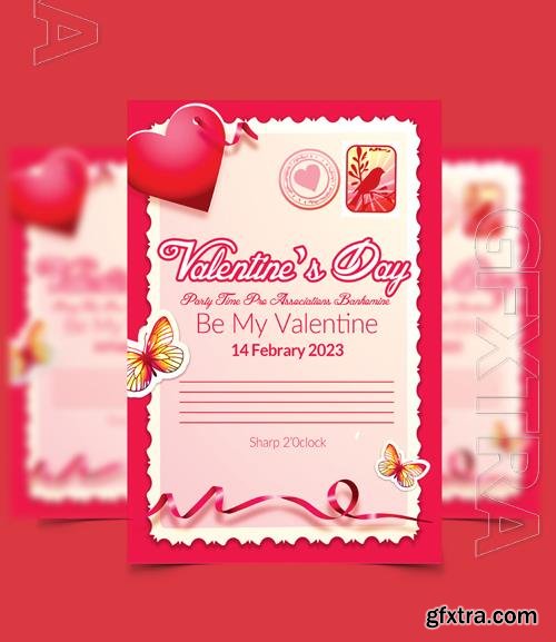 PSD happy valentine day party flyer vol 10