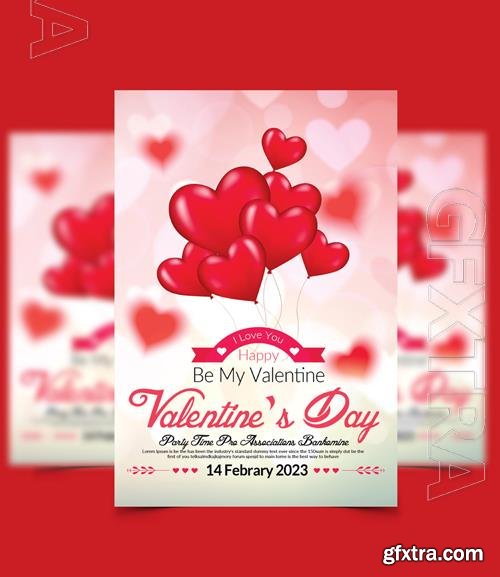 PSD happy valentine day party flyer vol 4