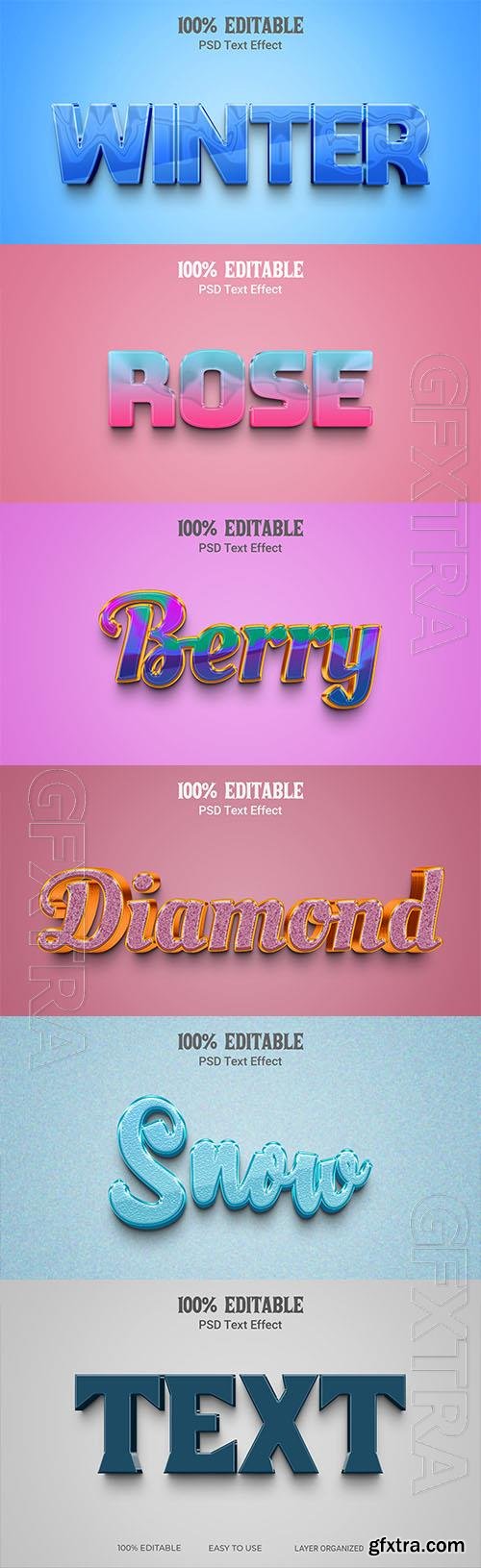 Psd style text effect editable set vol 69