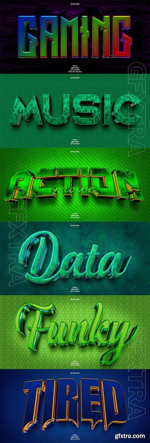 Psd style text effect editable set vol 76