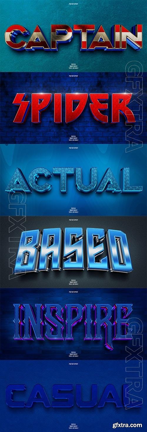 Psd style text effect editable set vol 77