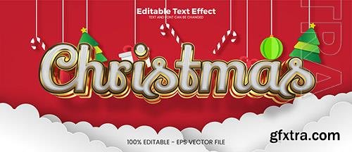 Vector text effect merry cristmas and happy new year vol 13