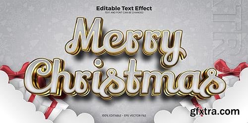 Vector text effect merry cristmas and happy new year vol 14