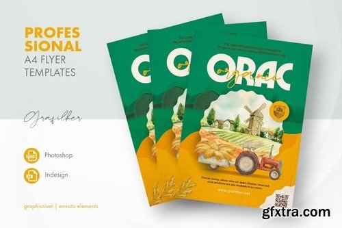 Organic Farm Flyer Templates NQ6CJF7