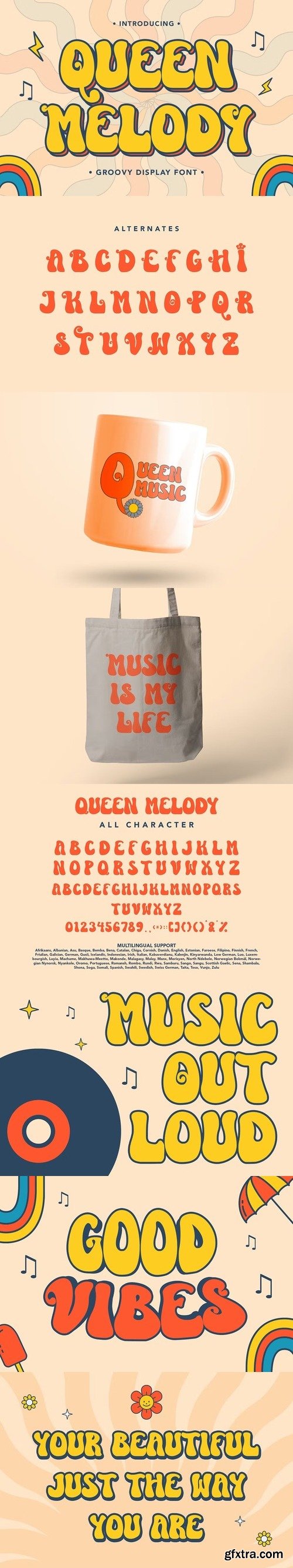 Queen Melody - Groovy Display Font