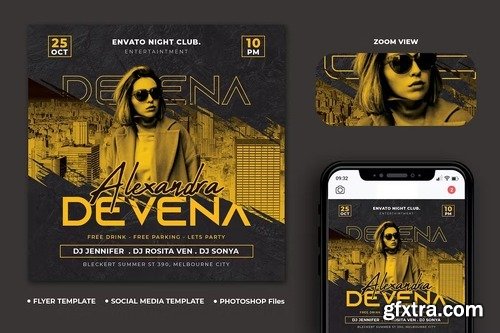 DJ Club Flyer Template H4TXTLR