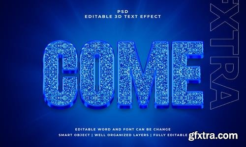 PSD come 3d editable psd text effect with background