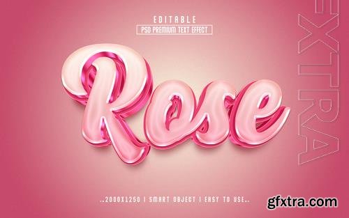 PSD rose 3d text effect style vol 2