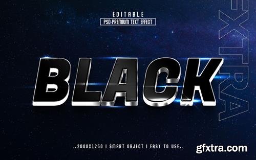 PSD black 3d text effect style vol 4