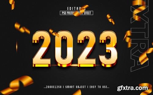 PSD 2023 3d text effect style