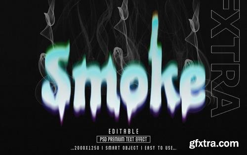 PSD smoke 3d text effect style