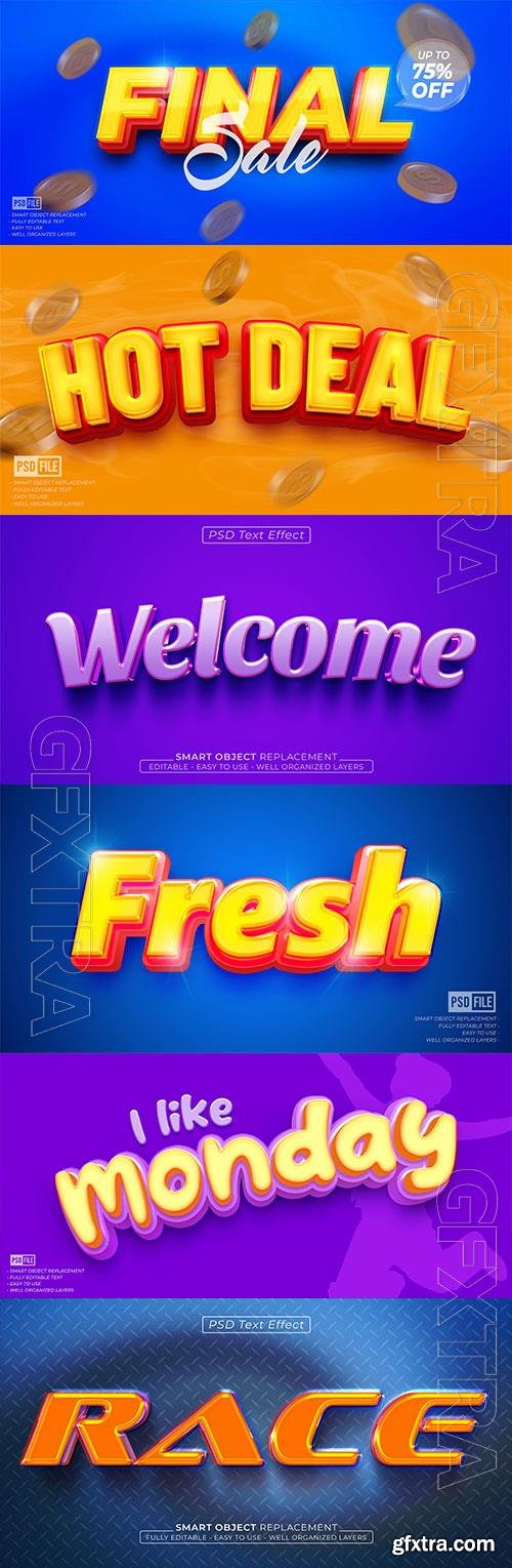 Psd style text effect editable set vol 81