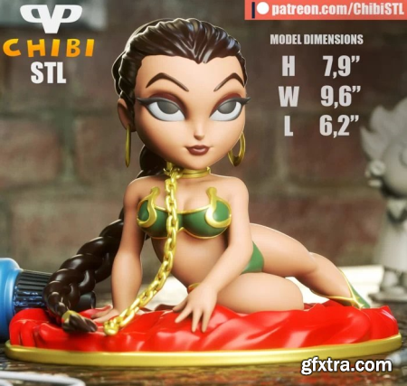 3DXM — Princess Leia — Slave Chibi – 3D Print Model