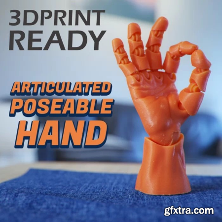 Articuled poseable hand – 3D Print Model