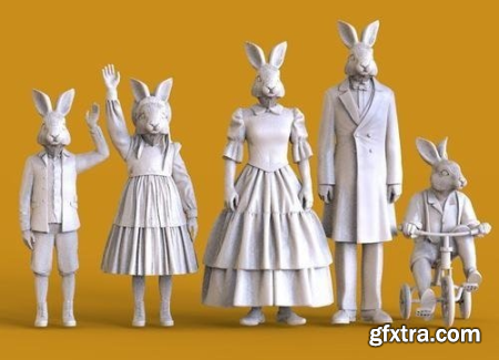 Hare Family – 3D Print